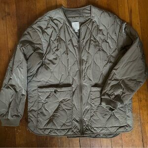Olive Green Quilted Jacket